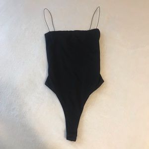 thin strap cami bodysuit